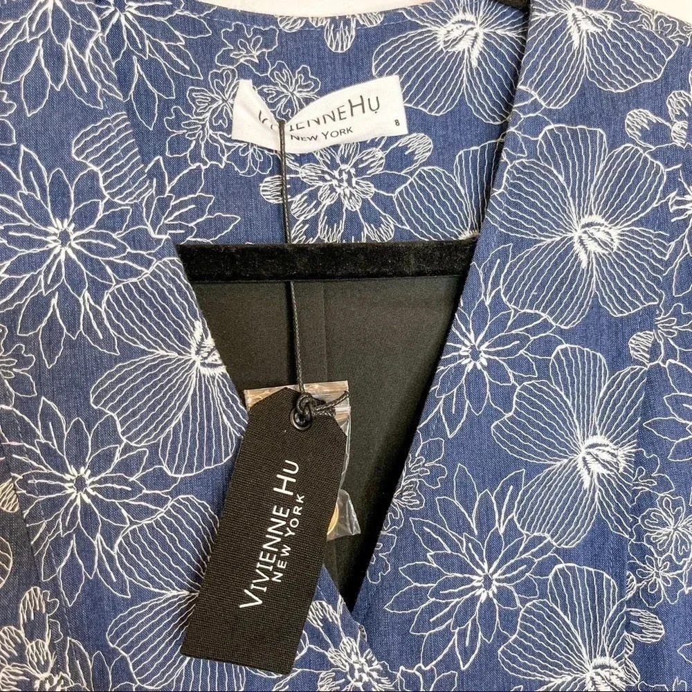 Vivienne Hu runway spring 2019 collection midi dress NWT size 8 - Picture 6 of 12